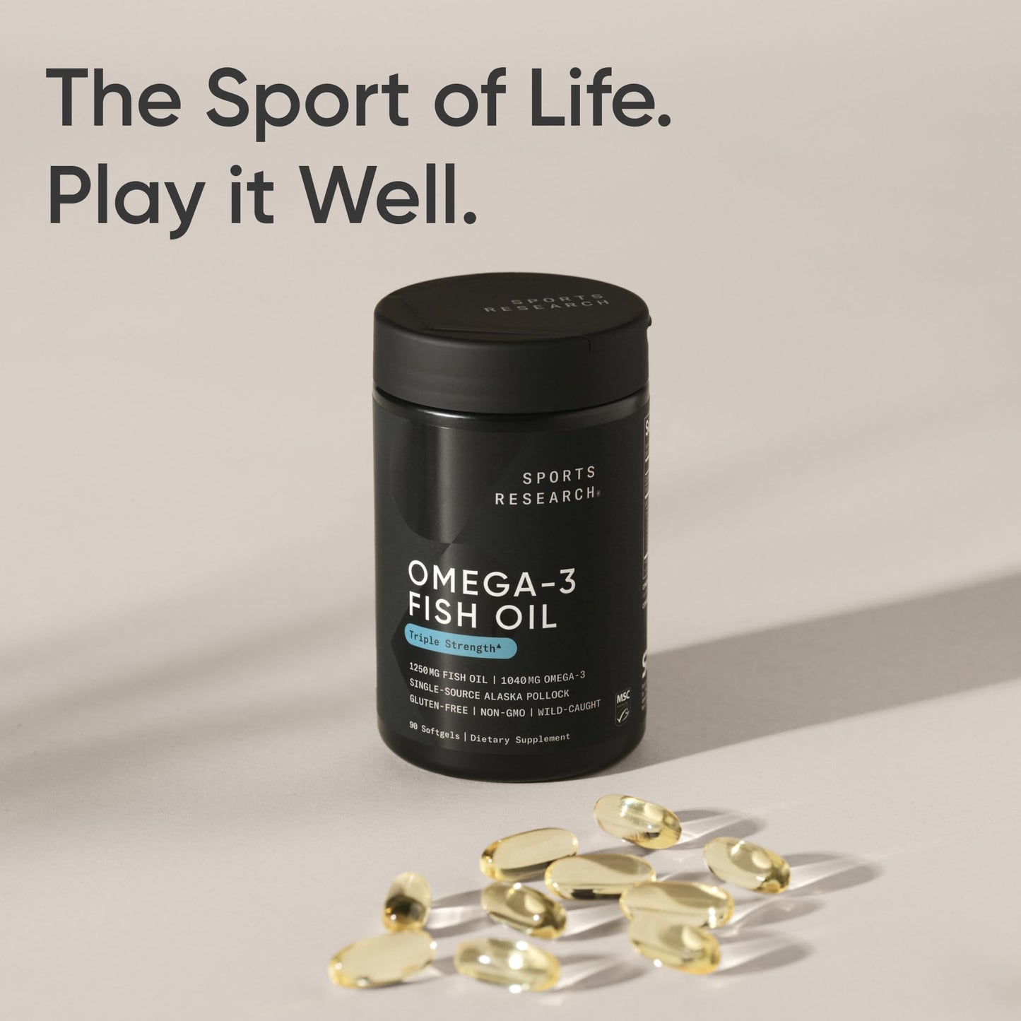 Maxden Health™ Sports Research Triple Strength Omega 3 Fish Oil